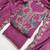 women's purple unstitched vichitra dress material with embroidered dupatta