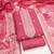 women's pink unstitched jacquard dress material with stylish woven dupatta 