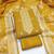 women's mustard unstitched jacquard dress material with stylish woven dupatta