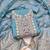women's steel blue unstitched roman silk dress material with woven dupatta