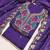 women's blue unstitched vichitra dress material with embroidered dupatta