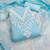 women's sky blue unstitched chanderi dress material with embroidered dupatta
