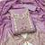 women's lavender unstitched roman silk dress material with woven dupatta