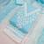 women's sky blue unstitched chanderi dress material with embroidered dupatta