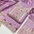 women's lavender unstitched roman silk dress material with woven dupatta