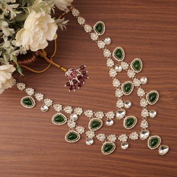 Green kundan necklace for men – royal indian wedding accessory 2
