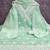 women's sea green unstitched chanderi dress material with embroidered dupatta 