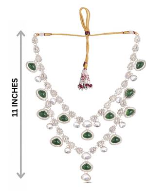 Green kundan necklace for men – royal indian wedding accessory 4
