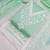 women's sea green unstitched chanderi dress material with embroidered dupatta 