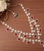 Maroon kundan necklace for men – graceful traditional jewellery