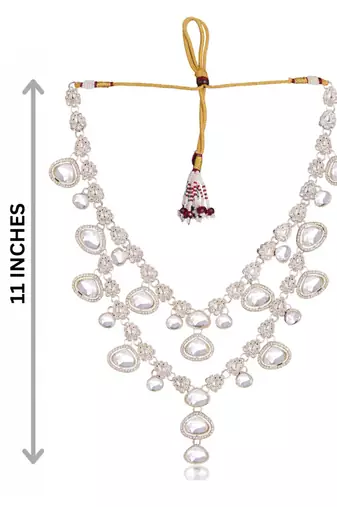 White kundan necklace for men – elegant wedding jewellery