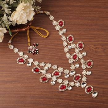 Rani kundan sherwani necklace – sophisticated groom accessory 2