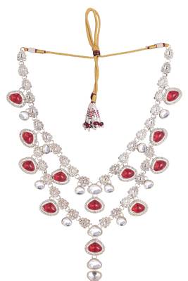 Rani kundan sherwani necklace – sophisticated groom accessory 3