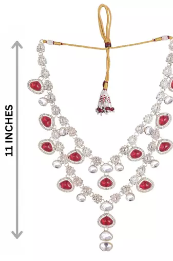 Rani kundan sherwani necklace – sophisticated groom accessory