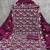 women's voilet unstitched chanderi dress material with embroidered dupatta