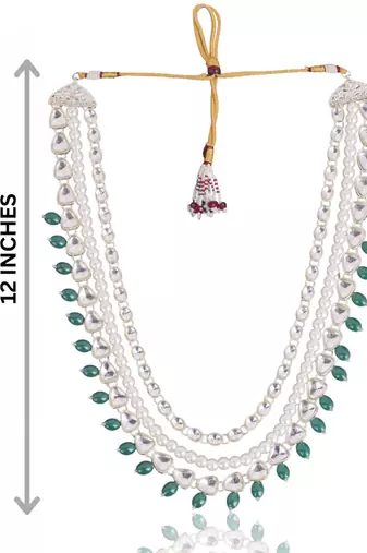 Green kundan pearl necklace – elegant sherwani jewellery for men