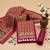 women's magenta unstitched reyon cotton dress material with printed dupatta