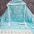 women's sky blue unstitched chanderi dress material with embroidered dupatta