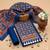 women's blue unstitched reyon cotton dress material with printed dupatta