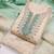women's beige unstitched simmer butti dress material with woven dupatta 