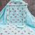 women's sky blue unstitched chanderi dress material with embroidered dupatta 
