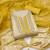 women's beige unstitched simmer butti dress material with woven dupatta