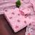 women's pink unstitched chanderi dress material with embroidered dupatta