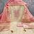 women's beige unstitched simmer butti dress material with woven dupatta