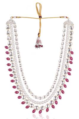 Rani kundan pearl necklace – elegant groom jewellery 3