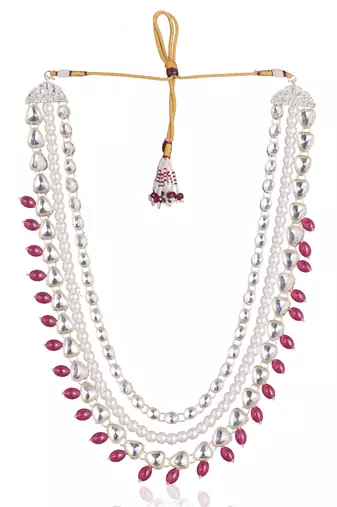 Rani kundan pearl necklace – elegant groom jewellery