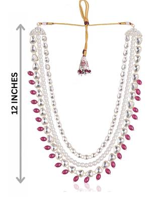 Rani kundan pearl necklace – elegant groom jewellery 4
