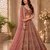 onion pink color Multi Thread work Sequins and Zari Embroidery net Lehenga Choli set