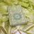 Women's Green Unstitched Shimmer Dress Material with Woven Dupatta