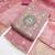 women's pink unstitched simmer dress material with woven dupatta