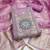 women's lavender unstitched simmer dress material with woven dupatta
