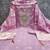 women's lavender unstitched simmer dress material with woven dupatta