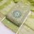 Women's Green Unstitched Shimmer Dress Material with Woven Dupatta
