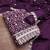 women's purple unstitched vichitra silk dress material with embroidered dupatta