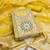 women's mustard unstitched simmer dress material with woven dupatta