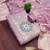 women's lavender unstitched simmer dress material with woven dupatta
