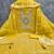 women's mustard unstitched simmer dress material with woven dupatta