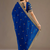 Glamourous royal blue tissue silk zari and sequins embroidered indian latest designer saree