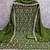 women's green unstitched vichitra silk dress material with embroidered dupatta