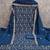 women's blue unstitched vichitra silk dress material with embroidered dupatta