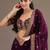 Glamorous wine tissue silk zari and sequins embroidered indian latest design wedding saree