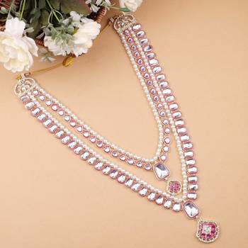 Rani kundan pearl necklace for men – festive wedding jewellery 1