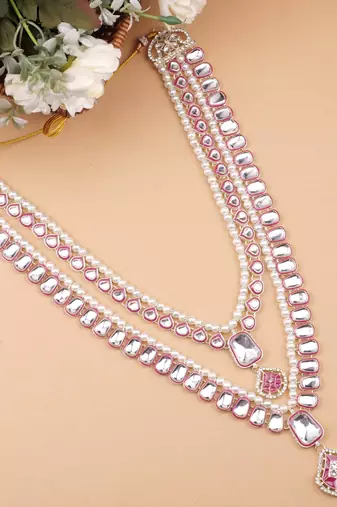 Rani kundan pearl necklace for men – festive wedding jewellery