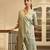 Green handloom tissue kurta set