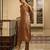 Golden chanderi silk tissue kurta set