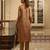 Golden chanderi silk tissue kurta set